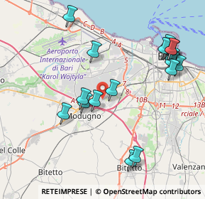 Mappa Strada Provinciale P.L. Bari-Modugno Incrocio SS96 Modugno, 70026 Modugno BA, Italia (4.74333)