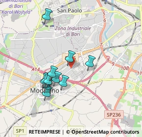 Mappa SP Bari, 70026 Modugno BA, Italia (1.73727)