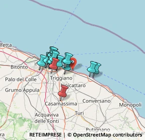 Mappa Str. Detta della Marina, 70126 San Giorgio BA, Italia (9.78611)