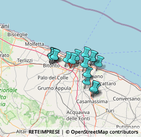 Mappa Strada Provinciale Bari- Modugno, 70026 Modugno BA, Italia (9.34778)