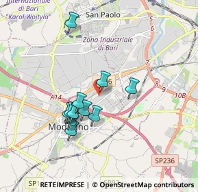 Mappa Via Vigili del Fuoco Caduti in Servizio, 70026 Modugno BA, Italia (1.61636)