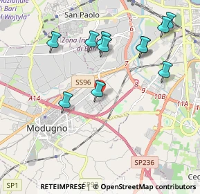 Mappa Strada Provinciale Bari sp1 -modugno, 70026 Modugno BA, Italia (2.23545)
