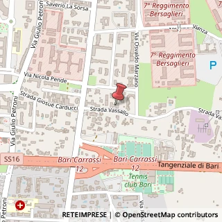 Mappa Strada Vicinale Vassallo, 8, 70125 Bari, Bari (Puglia)