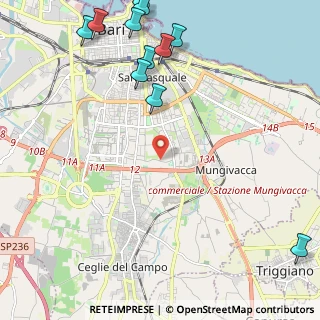 Mappa Strada Vassallo, 70125 Bari BA, Italia (3.28909)
