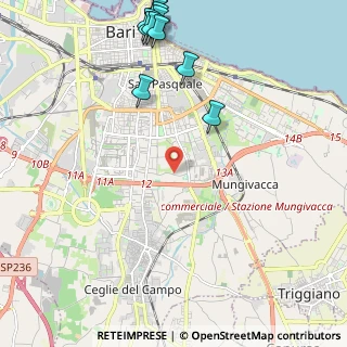 Mappa Strada Vassallo, 70125 Bari BA, Italia (3.13545)