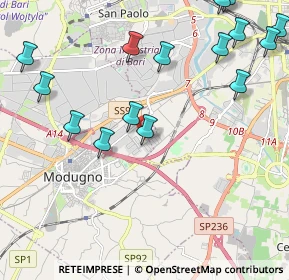Mappa Via dei Muratori, 70026 Modugno BA, Italia (2.94938)