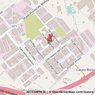 Mappa Via dei Muratori, 10, 70026 Modugno, Bari (Puglia)