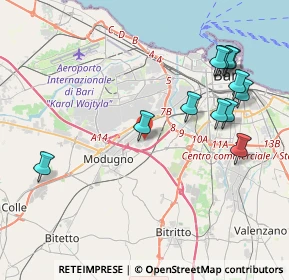 Mappa Via dei Muratori, 70026 Modugno BA, Italia (4.77167)