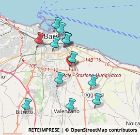 Mappa Via Ottavio Tupputi, 70125 Bari BA, Italia (3.75385)