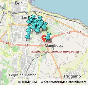 Mappa Via Ottavio Tupputi, 70125 Bari BA, Italia (1.4465)