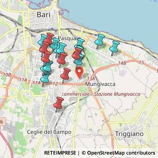 Mappa Via Giannini, 70125 Bari BA, Italia (1.801)