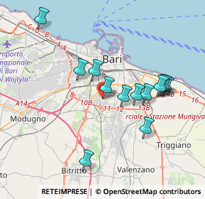 Mappa Via Nicola Angelini, 70124 Bari BA, Italia (3.75385)