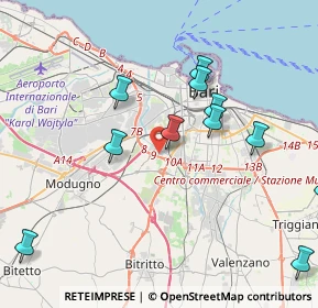 Mappa Traversa Martiri delle Foibe, 70124 Bari BA, Italia (4.72273)