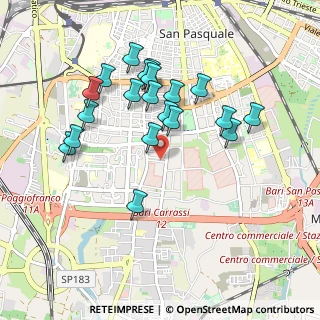 Mappa Via Petraglione Giuseppe, 70125 Bari BA, Italia (0.9545)
