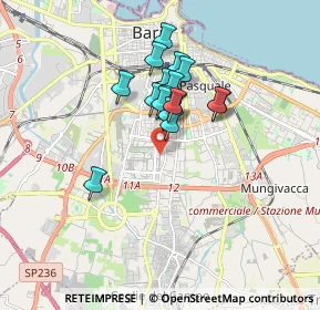 Mappa Via Vitantonio di Cagno, 70124 Bari BA, Italia (1.36824)