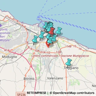 Mappa Via Giuseppe Petraglione, 70125 Bari BA, Italia (2.5505)