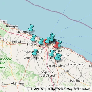 Mappa Circonvallazione per S. S. Adriatica, 70124 Bari BA, Italia (8.34125)