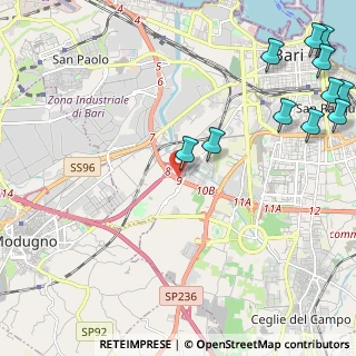 Mappa Circonvallazione per S. S. Adriatica, 70124 Bari BA, Italia (3.39364)
