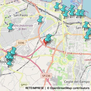 Mappa Circonvallazione per S. S. Adriatica, 70124 Bari BA, Italia (3.4995)