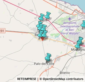 Mappa SP119, 70032 Palo del Colle BA, Italia (4.38643)