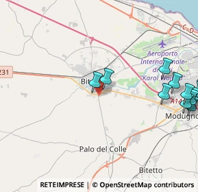 Mappa SP119, 70032 Palo del Colle BA, Italia (6.00667)