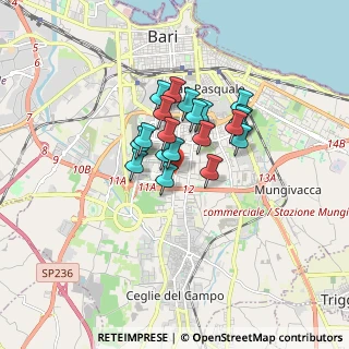 Mappa Via Lucarelli Antonio Via Lucarelli chiosco, 70124 Bari BA, Italia (1.2165)