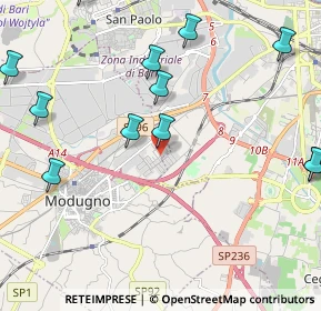 Mappa Via dei Marmisti, 70026 Modugno BA, Italia (2.845)