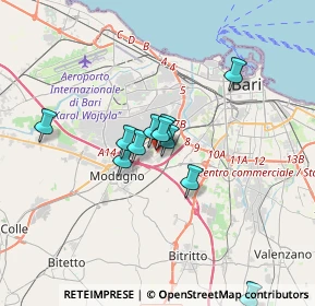 Mappa Via dei Marmisti, 70026 Modugno BA, Italia (2.80818)