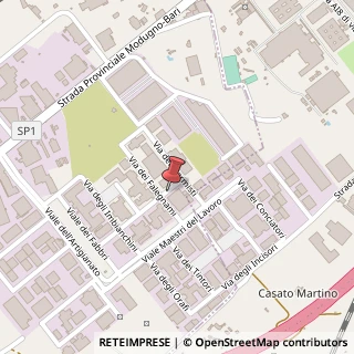 Mappa Via dei Muratori, 5, 70026 Modugno, Bari (Puglia)