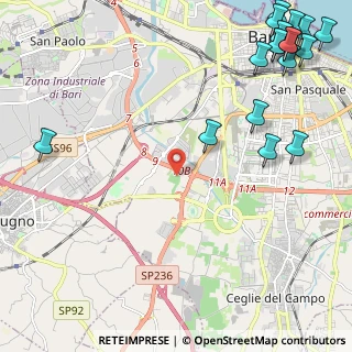 Mappa Strada Caratore del Carmine, 70124 Bari BA, Italia (3.69611)