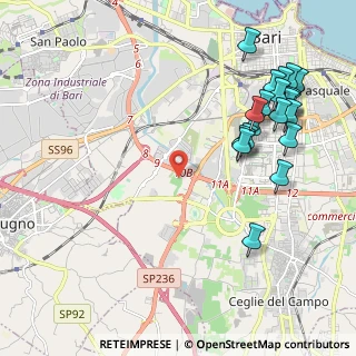 Mappa Strada Caratore del Carmine, 70124 Bari BA, Italia (2.706)