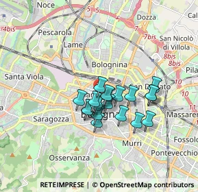 Mappa Via Avesella, 40121 Bologna BO, Italia (1.211)