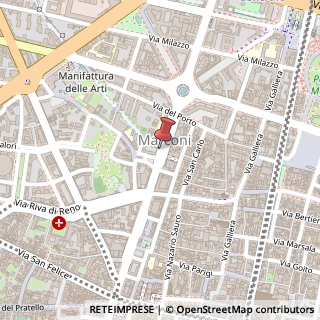 Mappa Via Guglielmo Marconi, 34, 40122 Bologna, Bologna (Emilia Romagna)