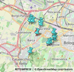 Mappa Via Tintoretto, 40133 Bologna BO, Italia (1.44917)