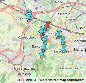 Mappa Via Tintoretto, 40133 Bologna BO, Italia (1.3575)