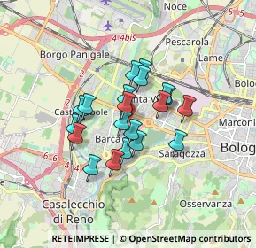 Mappa Via Tintoretto, 40133 Bologna BO, Italia (1.2305)