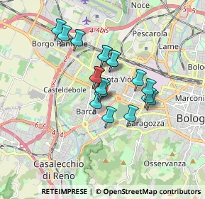 Mappa Via Tintoretto, 40133 Bologna BO, Italia (1.27889)