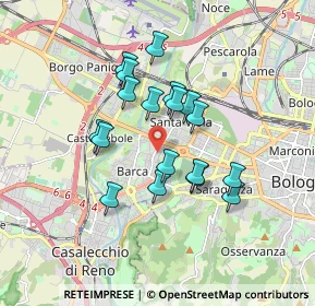 Mappa Via Adolfo de Carolis, 40133 Bologna BO, Italia (1.44889)