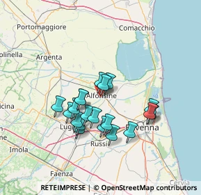 Mappa Via Carlo Pisacane, 48011 Alfonsine RA, Italia (11.6395)