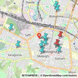 Mappa Via del Rondone, 40122 Bologna BO, Italia (1.11833)