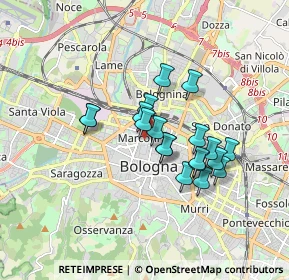 Mappa Via San Carlo, 40121 Bologna BO, Italia (1.36632)