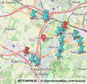 Mappa Via Caduti di Casteldebole, 40132 Bologna BO, Italia (2.21625)
