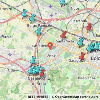 Mappa Via Argentina Altobelli, 40133 Bologna BO, Italia (2.8505)
