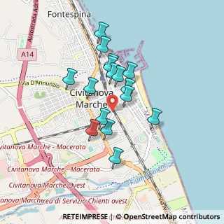 Mappa Via Mentana, 62012 Civitanova Marche MC, Italia (0.71188)