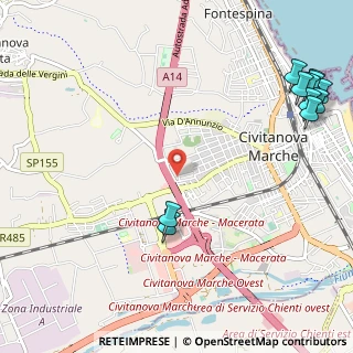 Mappa Via Giovannino Guareschi, 62012 Civitanova Marche MC, Italia (1.62727)