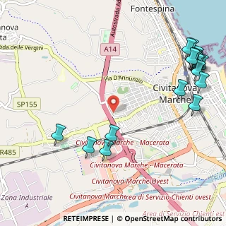 Mappa Via Giovannino Guareschi, 62012 Civitanova Marche MC, Italia (1.5695)