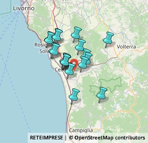 Mappa SP 14b dei Tre Comuni, 56040 Casale marittimo PI (9.636)