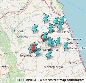 Mappa P.za della Vittoria, 62100 Macerata MC, Italia (10.54167)