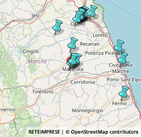 Mappa P.za della Vittoria, 62100 Macerata MC, Italia (15.95833)