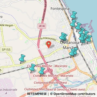 Mappa Via Foscolo, 62012 Civitanova Marche MC, Italia (1.35467)